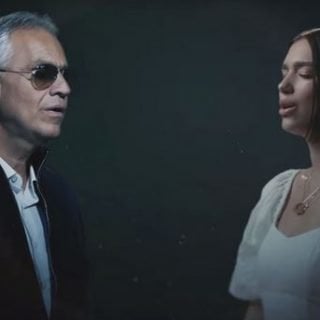 Andrea Bocelli and Dua Lipa