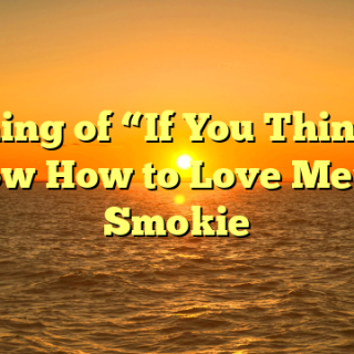 Meaning of “If You Think You Know How to Love Me” by Smokie