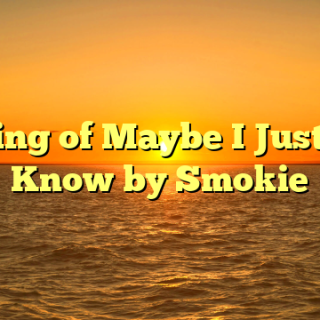 Meaning of Maybe I Just Don’t Know by Smokie
