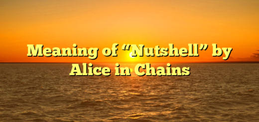 Meaning of “Nutshell” by Alice in Chains