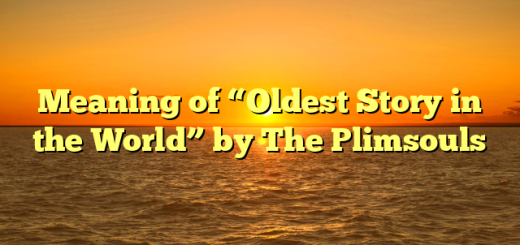 Meaning of “Oldest Story in the World” by The Plimsouls
