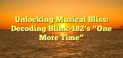 Unlocking Musical Bliss: Decoding Blink-182’s “One More Time”